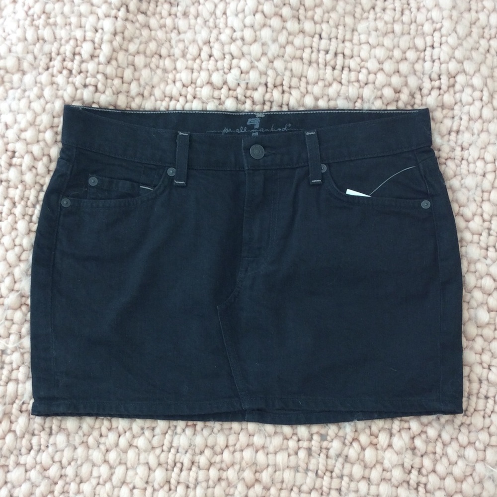 7 For All Mankind black jean mini skirt